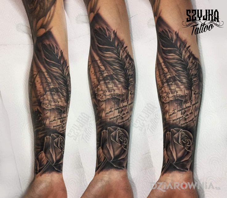 Tatuaż żeglarski motyw - przedmioty
