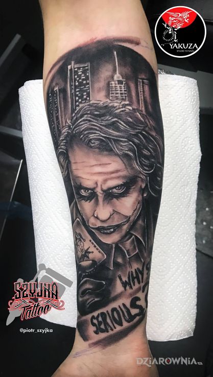 Tatuaż joker - twarze