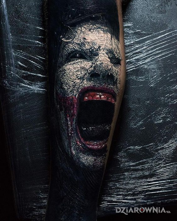 Tatuaż krzyk - demony