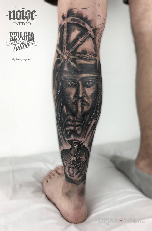 Tatuaż piraci z karaibów - postacie