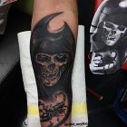 Sleeve in progress - czaszka / skorpion