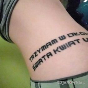 Trzymam w dłoniach świata kwiat ukryty