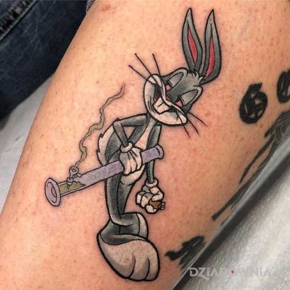 Tatuaż weed bucks - kolorowe