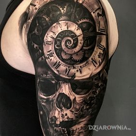 Czaszka, zegar