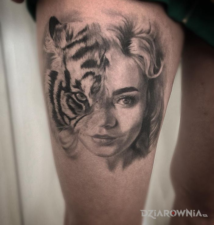 Tatuaż tygrysica - twarze