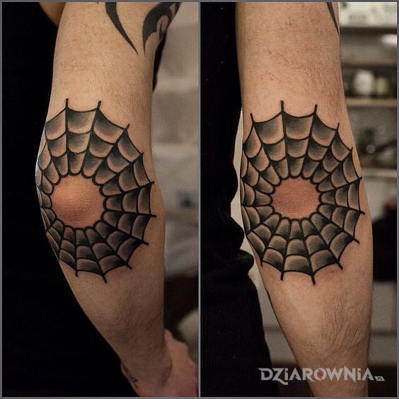 Tatuaż pajęczyna na łokciu - pozostałe