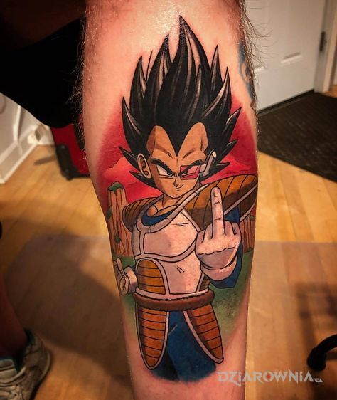 Tatuaż fucker od vegety - postacie