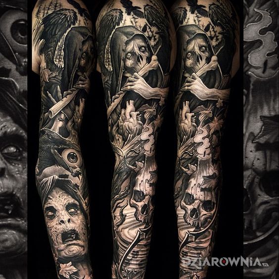 Tatuaż kościej - twarze