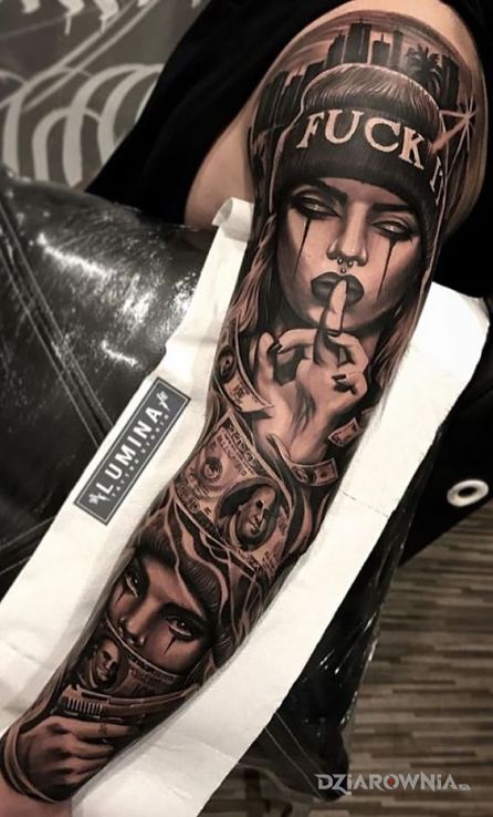 Tatuaż niebezpieczne kobiety - 3D
