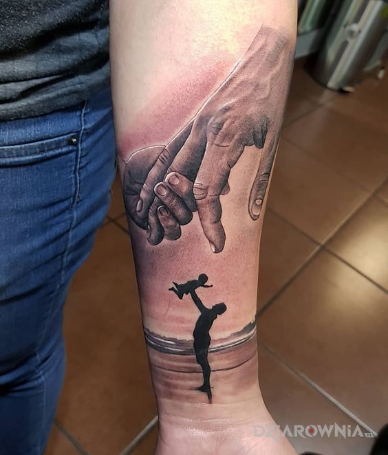 Tatuaż rodzic i dziecko - miłosne