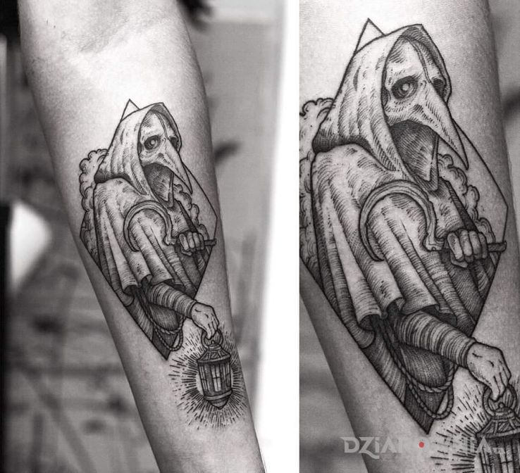 Tatuaż plague doctor - postacie