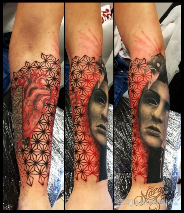 Tatuaż hart - przedmioty