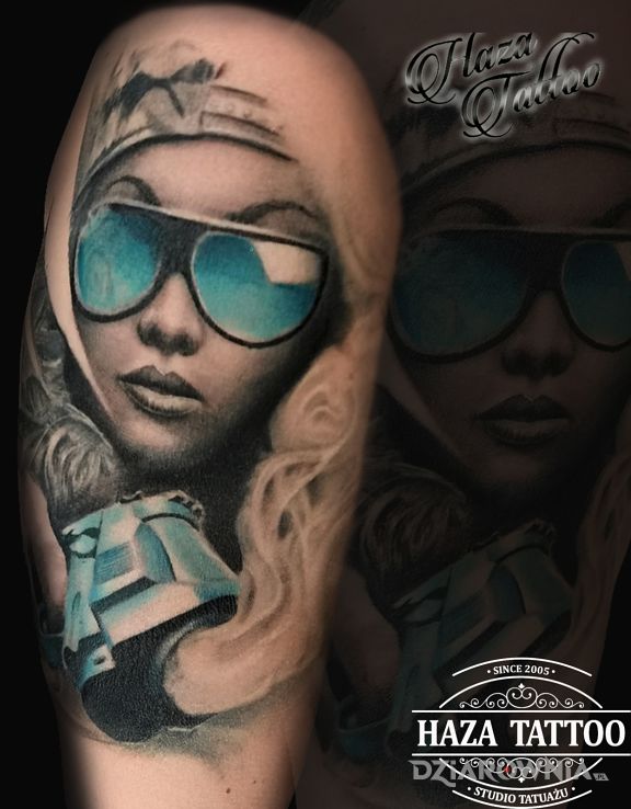 Tatuaż pistolet - przedmioty