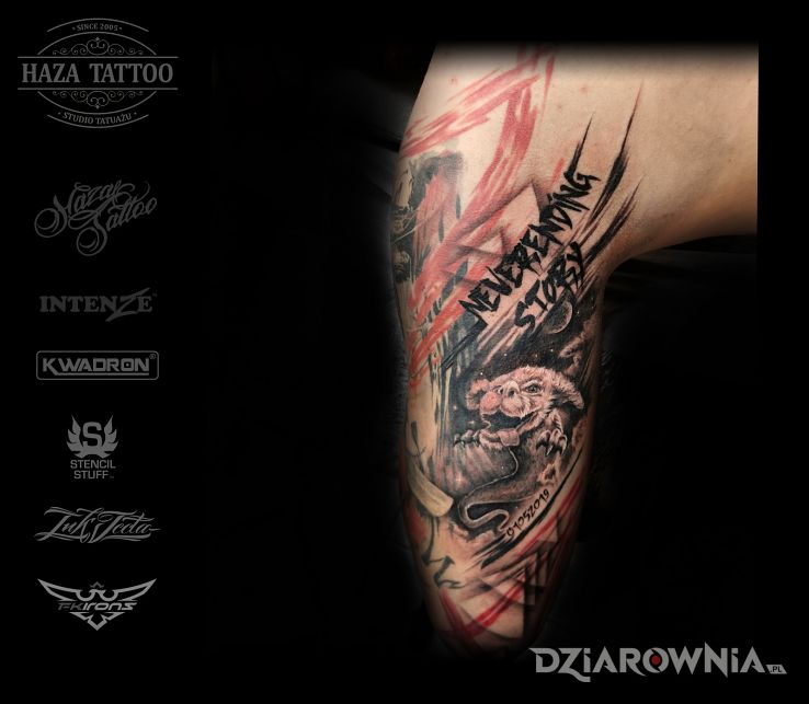 Tatuaż neverending story - napisy