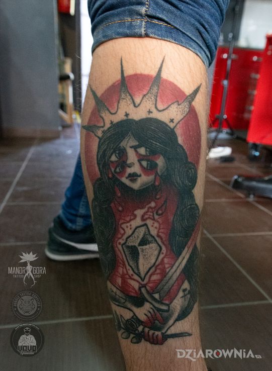 Tatuaż święta barbara - kolorowe