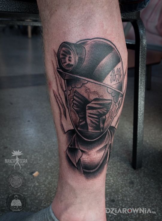 Tatuaż górnik - patriotyczne