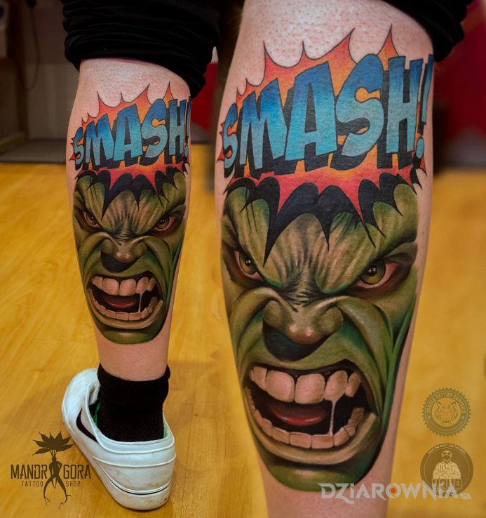 Tatuaż hulk - realistyczne