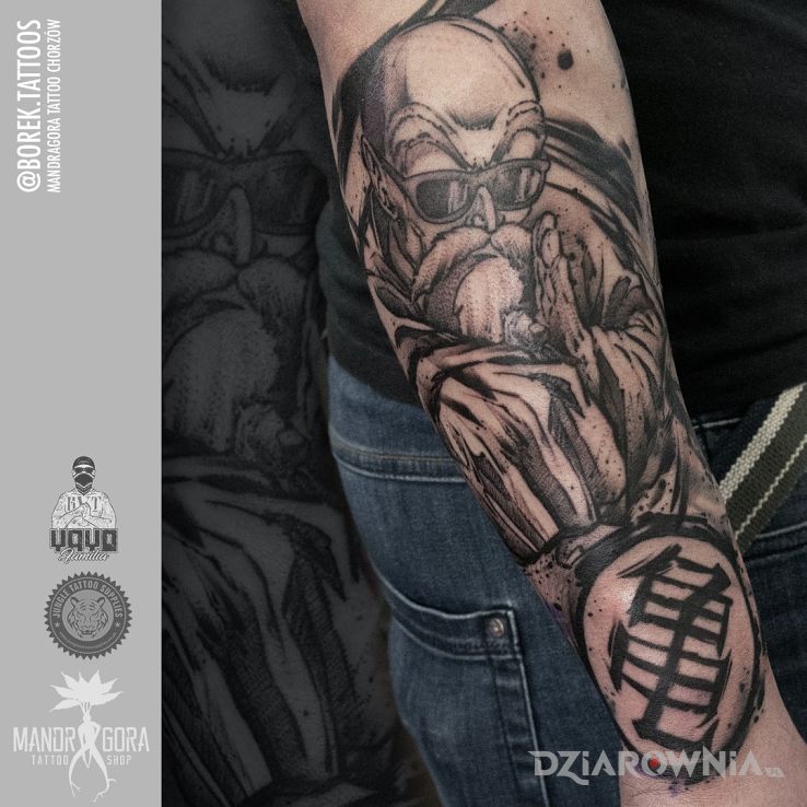 Tatuaż genialny żółw - postacie