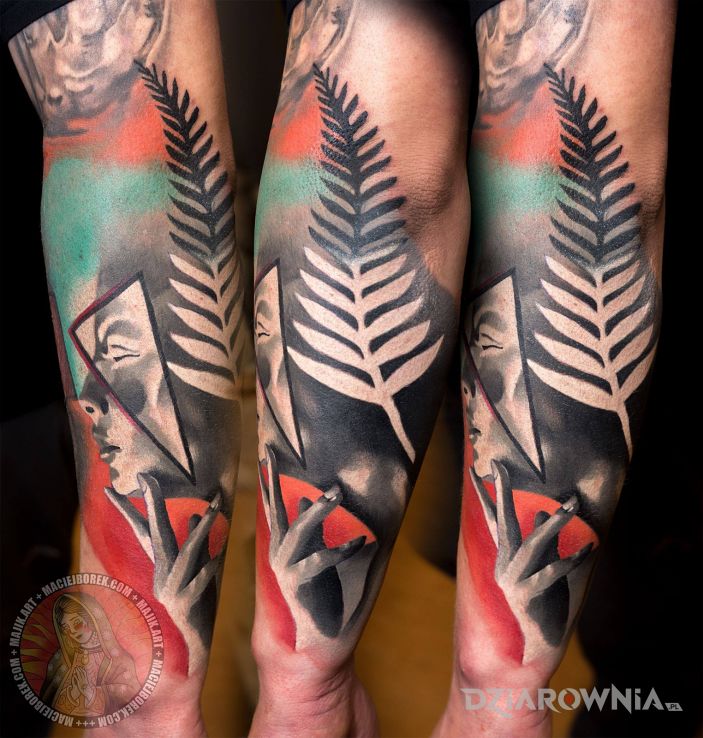 Tatuaż abstrakcyjna twarz - twarze