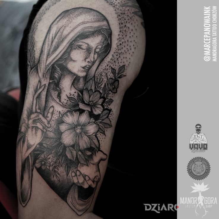 Tatuaż maryja - postacie