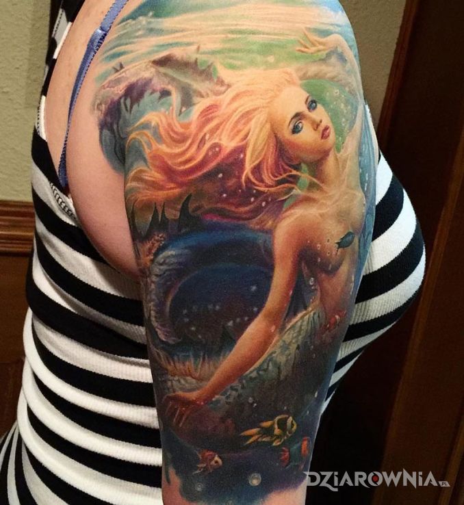 Tatuaż syrena - postacie