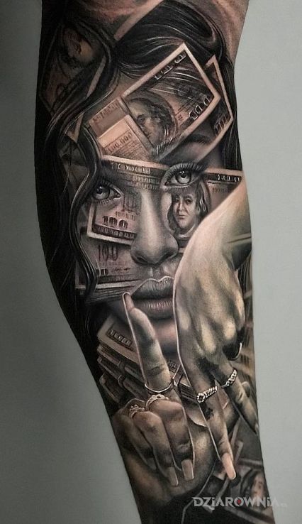 Tatuaż dollars - 3D