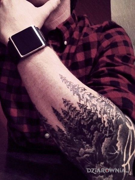 Tatuaż szereg drzew - pozostałe