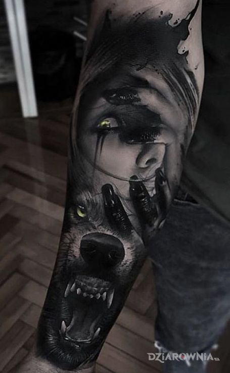 Tatuaż wilczyca - zwierzęta