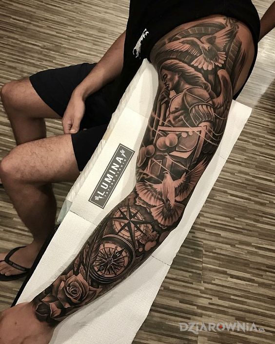 Tatuaż archanioł michał - rękawy
