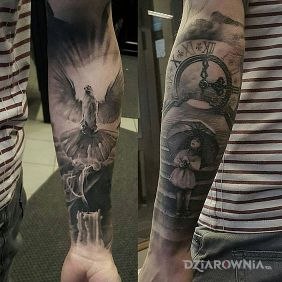 Dziewczynka i gołąb