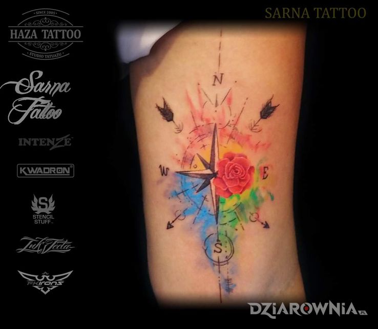 Tatuaż róża wiatrów - pozostałe