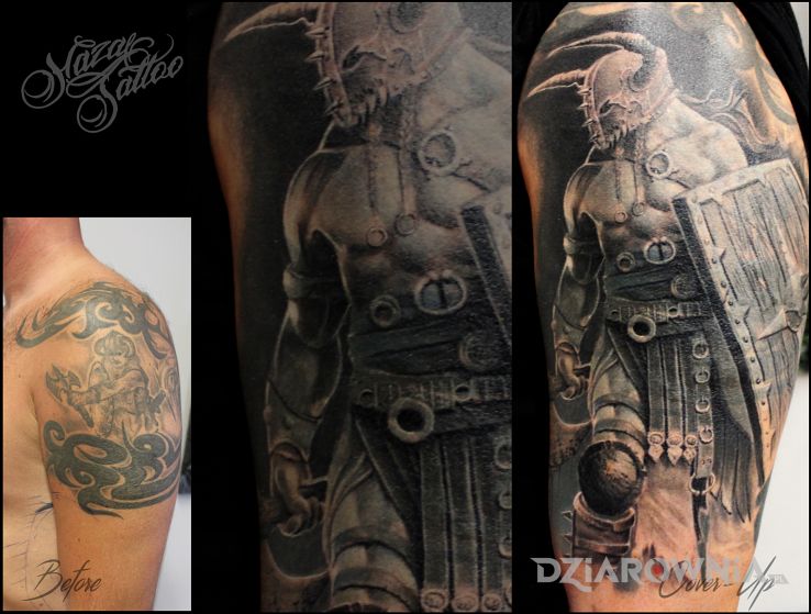 Tatuaż cover wojownik wiking - postacie