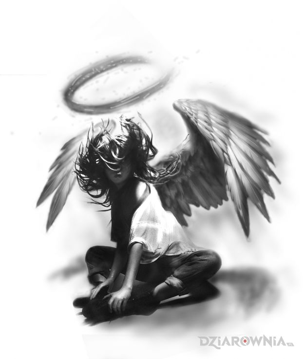 Tatuaż kobieta anioł project - anioły