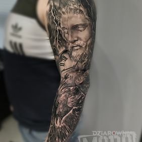 Zeus, zegar, kruk, rękaw