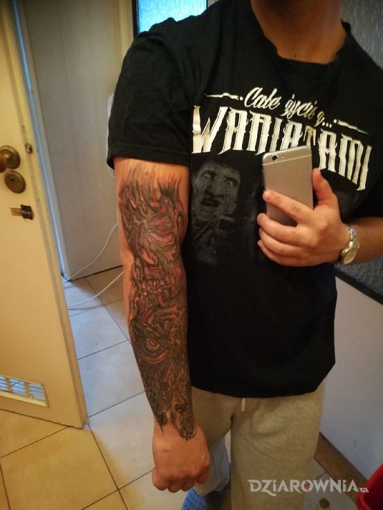 Tatuaż inne światło - rękawy