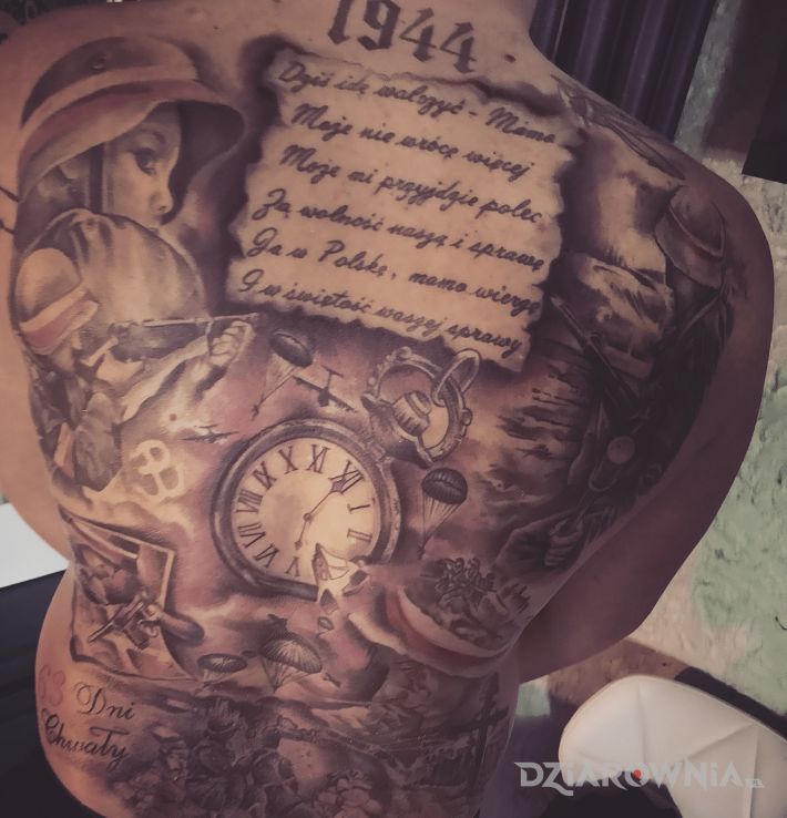 Tatuaż polska walcząca - patriotyczne