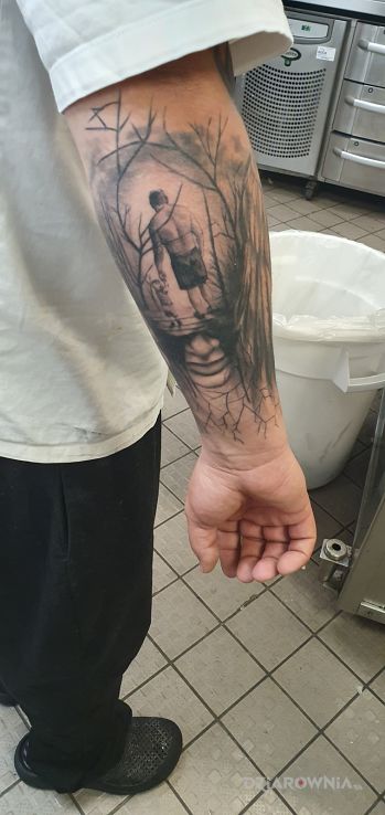 Tatuaż kontynuacja poprzedniego - demony