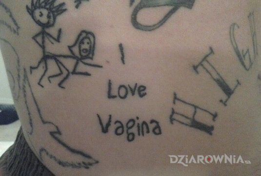 Tatuaż i love vagina - pozostałe