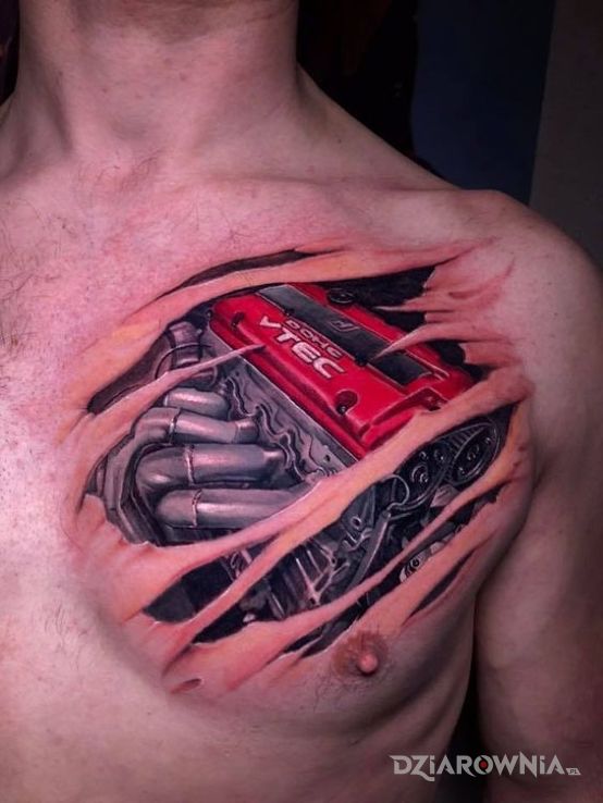 Tatuaż vtec silnik - przedmioty