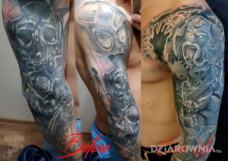 Tatuaż cover zeus - postacie