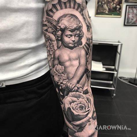 Tatuaż boski cherubin - twarze