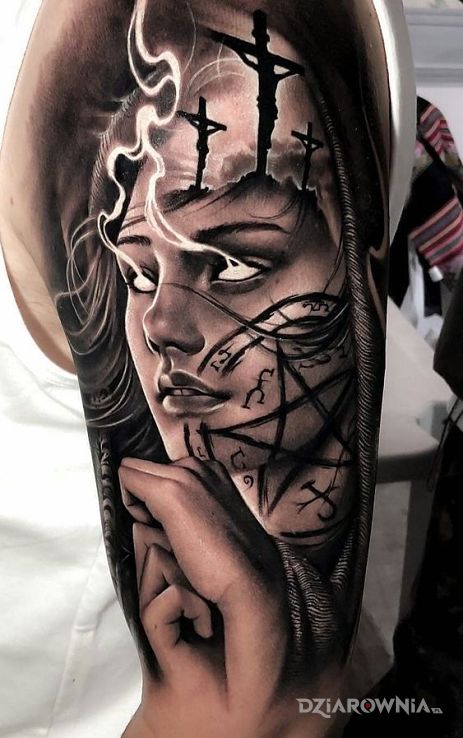 Tatuaż dymiące oczy - 3D