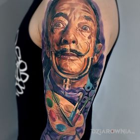 Salvador Dali, kolorowy portret