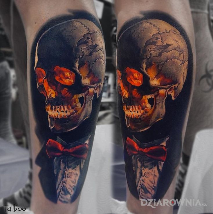 Tatuaż czaszka 3d - 3D