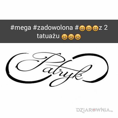 Tatuaż patryk - napisy