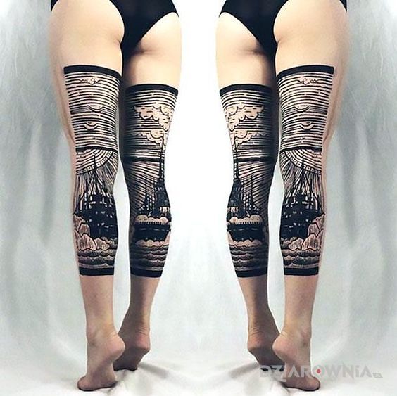 Tatuaż statek i fale - pozostałe