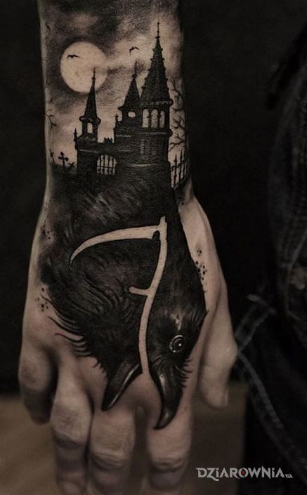 Tatuaż krucza kosa - zwierzęta