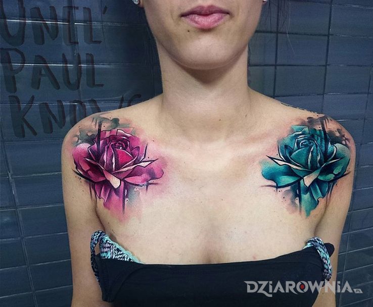 Tatuaż róże - kwiaty