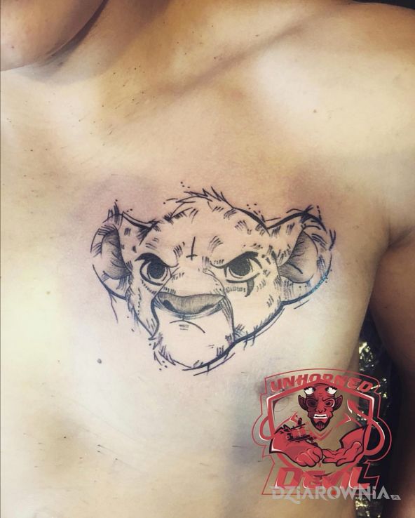 Tatuaż young simba - zwierzęta