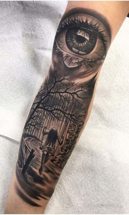 Tatuaż mega oko - postacie